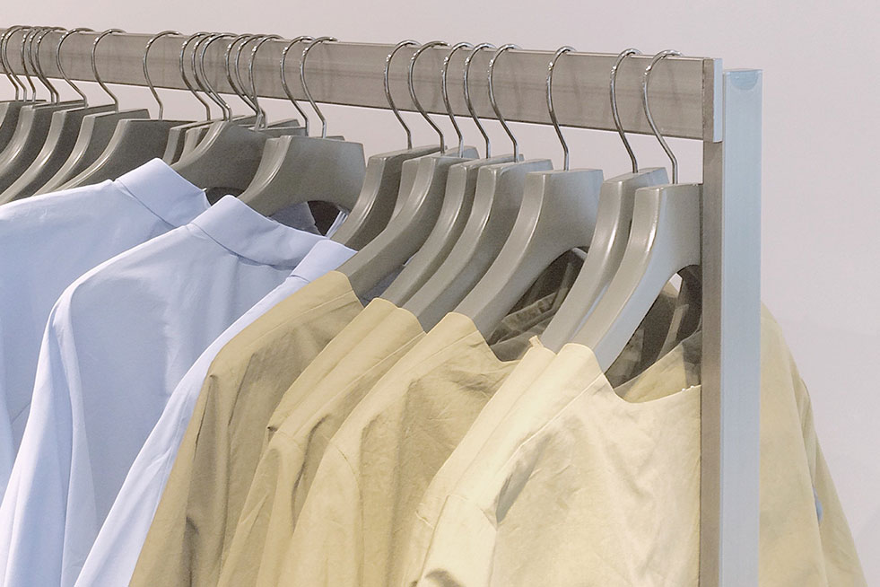 hanging clothes in hanger