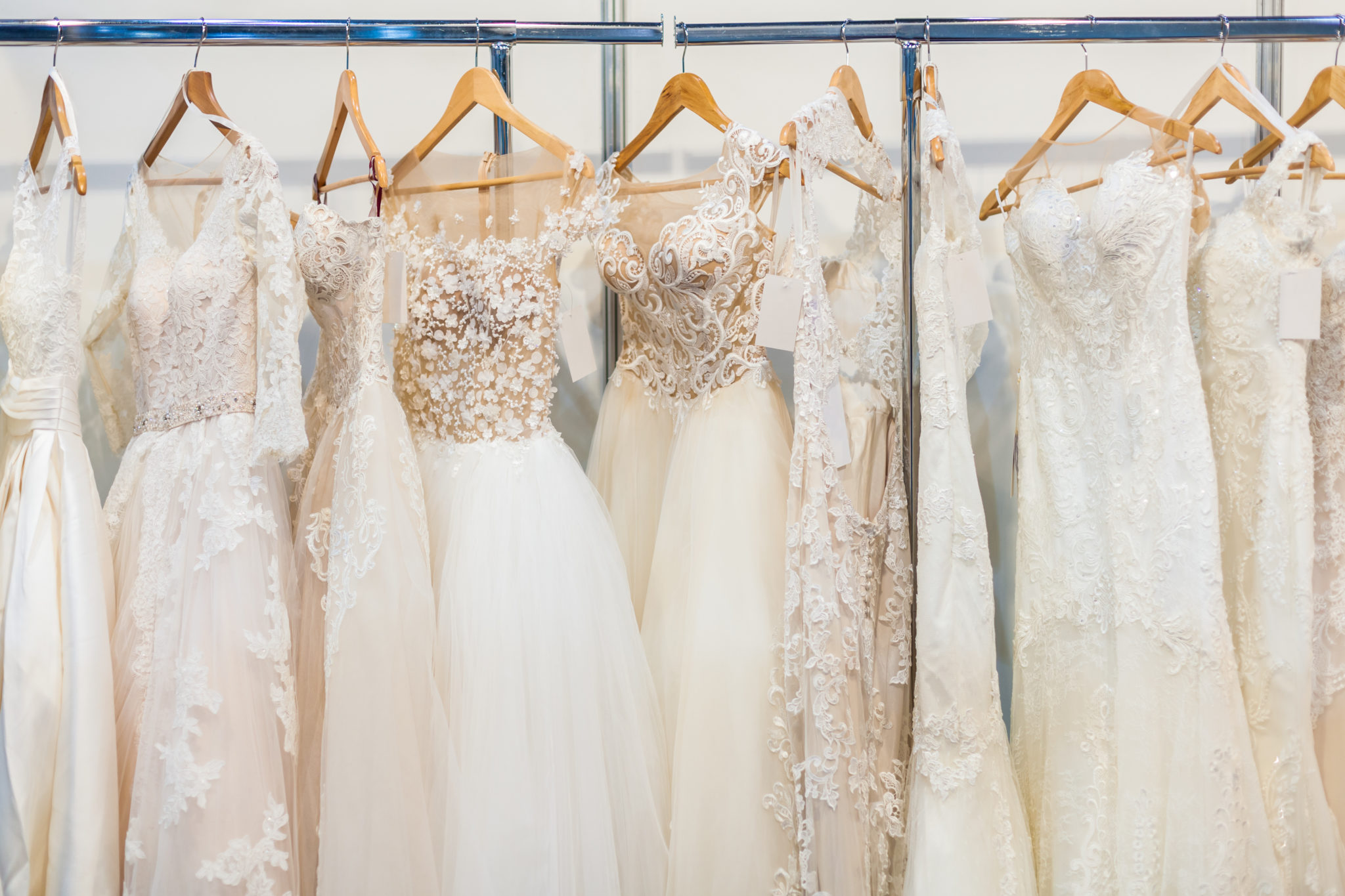 Wedding Dresses on Rack